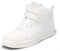 LUCKY STEP Damen-High-Top-Sneaker Basketball-Stiefeletten Turnschuhe mit Klettverschluss - lässige Kunstleder-Sneaker (Weiß, 8US-38EU-5UK)