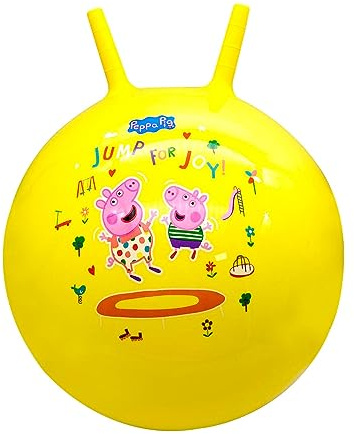 DQB DeQUBE Ballon de Saut Gonflable Peppa Pig-Diamètre 45 cm (Deqube 920D00055) Jaune