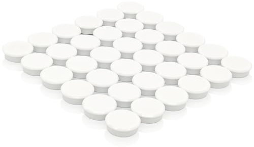 ZDZBLX Calamite Frigorifero, 40 Pezzi Calamite Potenti Calamite Piccole Magnete Potente, Calamite per Lavagna Magnetica Magneti Frigo Calamita Frigo Mini Rotonde, per Lavagna Magnetica, Frigo (Bianco)