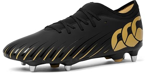 Canterbury Bottes de rugby unisexe CCC Speed Falcon Soft Ground Team, Noir, 5 UK