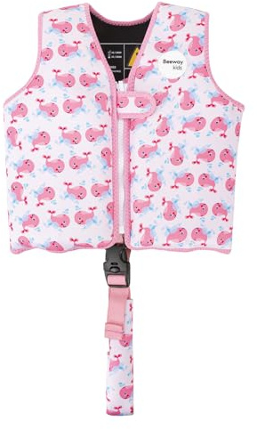 BEEWAY Swim Vest - Swim Jacket for Kids (6-8yrs) / Buoyancy Aid for Swimming with Removeable Floats and Safety Strap & Buckle
