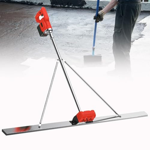 Machine vibrante à béton – Kit vibratoire commercial pour béton pour outil de finition facile, chape électrique sans fil avec grattoir électrique