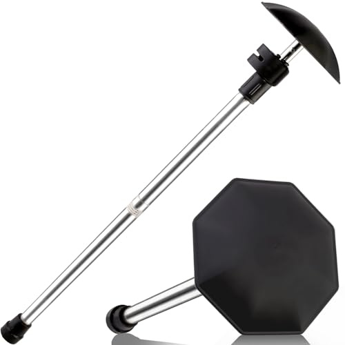 Asta di supporto per sacca da golf, 83,8 - 152,4 cm, bastone protettivo per mazze da golf, telescopico, regolabile, braccio rigido, asta in acciaio inox (argento)