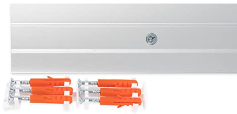 KARAT Profili di finitura in alluminio – per transizioni di pavimento, angoli delle scale e recupero di livello facile posa (argento classico, profilo di transizione pre-forato, larghezza 38 mm)