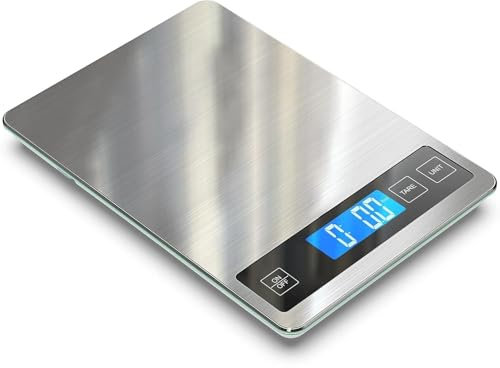 Digital Kitchen Scales,15 kg/33lb with 1g/0.1oz Accuracy,Type-C USB Rechargeable Electric Food Weighing Scale for Cooking,Bakery, with Tare Function, Baking Scale with Backlight LCD