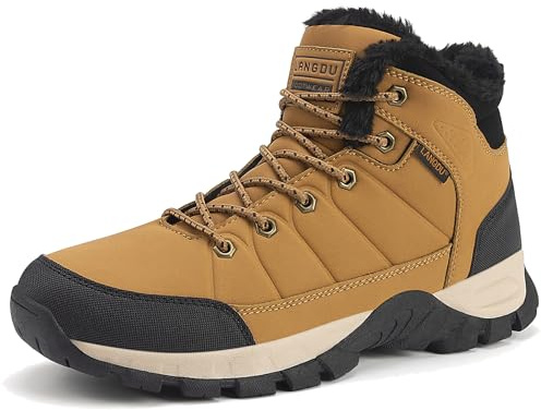 LANGDU Botas Hombre Invierno Zapatos Impermeables Senderismo Montaña Botines 41-46 EU