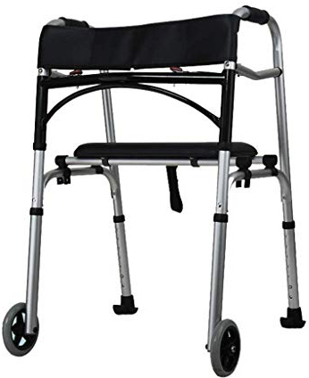 QHLMLL Andador, Andador Plegable con Soporte de Ruedas Delanteras para Personas Mayores - Ayuda para Caminar y Movilidad para Adultos Discapacitados - Ajustable, Portátil, Ligero, Compacto Little S