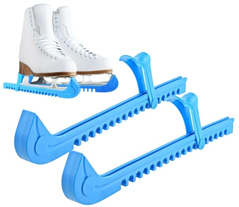 Protege Lame Patin a Glace 1 Paire Protège Lame Protections de Patins à Glace Housse de Protection pour Patins Réglables Enfants et Adultes pour Hockey Patinage Artistique (Bleu)