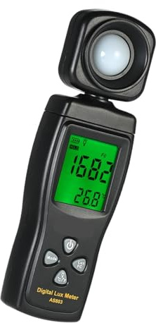 Ljusmätare Lux/Fc Fotometer Fotografi Digital Lux Meter Integrerad belysningsmätare Miljötestare 0-200000 Lux för inomhusbruk utomhus