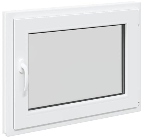 vidaXL Ventana de sótano oscilante y abatible RISOR 80 x 60 cm