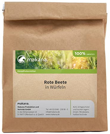 Makana Rote Beete für Pferde, in Würfeln, 500 g Tüte