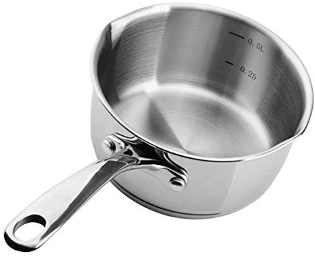 Tubayia Cazo de leche de acero inoxidable, 500 ml