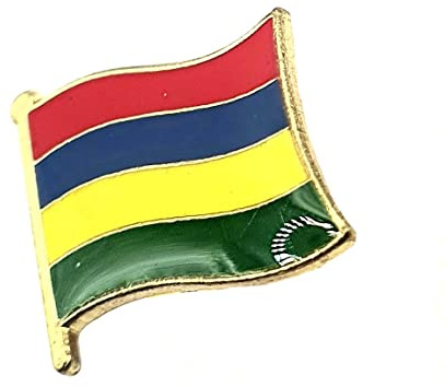 Mauritius Mauritisk metall emalj landsflagga stift emblem, Metall