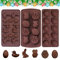 3 Stück Ostern Silikon Schokoladenformen, Schokoladenform Osterhase Ostereier, Kaninchenform Kuchen Schokoladenform Set für Schokolade Süßigkeiten Schokoladenkuchen Backformen (B)