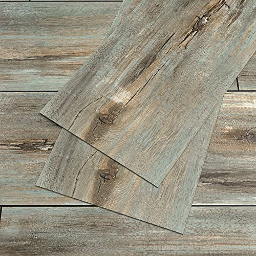 VEELIKE Suelo Vinilo Efecto Madera Gris Vintage Autoadhesivo para Baño Impermeable Cocina Azulejos Baldosas Adhesivas 90cm×15cm 36 Piezas