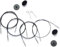 KnitPro - KnitPro The Mindful Collection Stainless Steel Black/Silver Swivel 360° Interchangeable Cable for 60cm Needle - 1 Piece