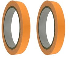 SKYPRO Leuchtende Klebebänder, abnehmbares PVC, leuchtet im Dunkeln, Bühnenwarnband, fluoreszierendes Licht, Aufbewahrung, St. Patrick's Day, Zubehör, Dekorationen (orange-gelb, 1,2 cm, 3 m), 2 Stück