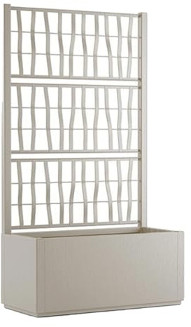 NG NICCOLAI FIORIERA RETTANGOLARE CON SPALLIERA 80X36X140(H) CM VARI COLORI 100% RICICLATA E RICLABILE MADE IN ITALY (GESSO)
