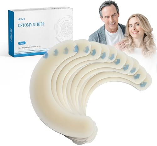 Heagimed 20 Pz Stomia Barriera Strisce, Forniture Per Stomia, Semianelli Impermeabili Universali Per Sigillare L'odore Della Sacca Per Stomia, Idrocolloide Di Grado Medico Impermeabile Alle Perdite