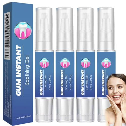 Gel réparateur pour gencives, dentifrice réparateur d'émail, gels naturels pour soins bucco-dentaires, nettoyage en profondeur pour une haleine fraîche, gels réparateurs doux pour les gencives (4PCS)
