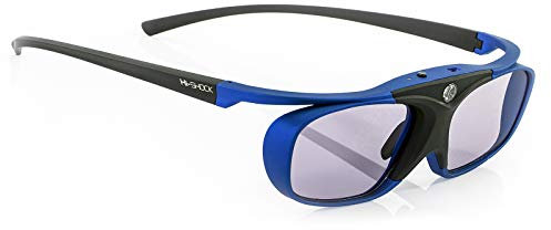 Hi-Shock Deep Heaven Lunettes Actives 3D pour TV 3D de Sony, Samsung, Panasonic & projecteurs 3D-RF de Sony, Epson Compatible avec SSG-3570CR, TDG-BT500A, TY-ER3D5ME, ER3D6ME [120 Hz - Rechargeable]