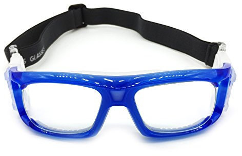 Silfrae Unisex Sports Goggles With Adjustable Strap for Basketball Football Hockey Volleyball Baseball (Blue)