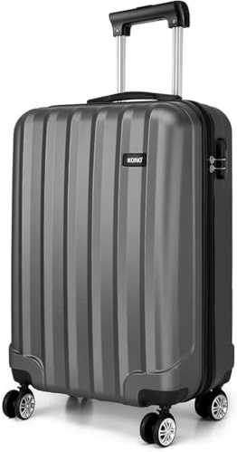 Kono 55x35x20cm Cabin Hard Shell Suitcase for Ryanair Easyjet | Cabin Size, 4 Spinner Wheels, Combination Lock, 3-stage Handle, Water Resistant, Lightweight Luggage