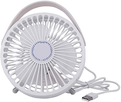 ITODA Standventilator USB Luftkühler 2.5W Raumventilator Leise Ventilator Mini Tischventilator Tragbarer Bodenventilator mit Metall Standfuß Haushaltsgeräte Sommerkühler für Büro Zuhause Unterwegs