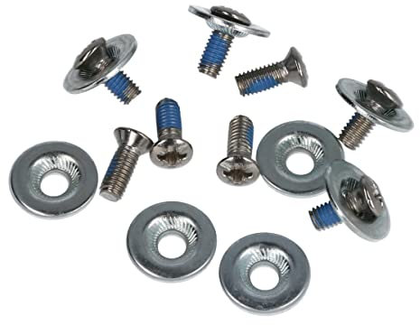 RiSki Schraubenset 16 teilig (8 Schrauben, 8 Unterlegscheiben) für Snowboard Bindungen M6x16mm