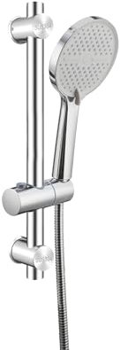 42CM Shower Riser Rail Kit Adjustable Shower Slide Bar with 5-Function Handheld Shower Head and 150CM Shower Hose SUS304 Stainless Steel Shower Holder Bracket Polished Finish
