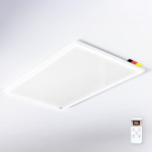 Könighaus LED Infraröd värmare - 600 watt - LED-belysning ✓ takmontering ✓ 5 års garanti ✓ dubbelt skydd ✓ fjärrkontroll ✓ dimbar ljusstyrka: kall, neutral, varm