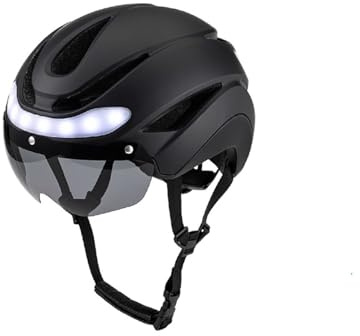 Casques de vélo modernes Casques de vélo avec lunettes - Casques de vélo légers avec lunettes magnétiques Tailles réglables - Casques de vélo de montagne pour hommes et femmes C,57 * 62cm