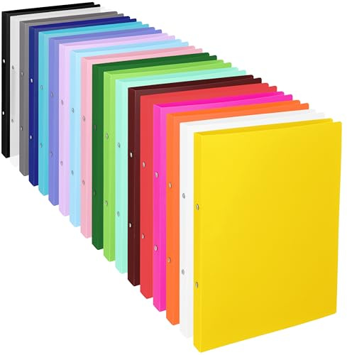 Conipa® 18er Set Ringordner & Ringbuch A4-Format (schmal) mit 2-Ringe-Meachanik - 18 Farben Ringmappe & Ordner Hefter für Dokumente, Unterlagen & Trennregister (aus PP) - Ringhefter für Schule & Büro