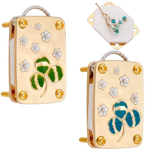 WADORN Kit de prensa de microflores de 2 colores, mini kits de prensa de flores de bolsillo, juego de prensado de plantas florales en miniatura dorada para amantes de las manualidades, colección de
