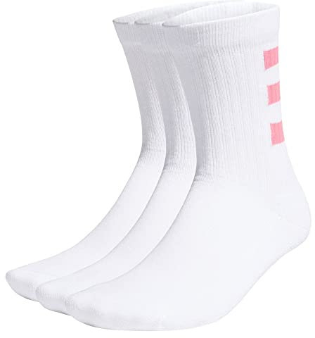 Adidas H35692 3S HC Crew 3PP Calzini Unisex - Adulto White/Black/Rose Tone/Team Royal Blue L