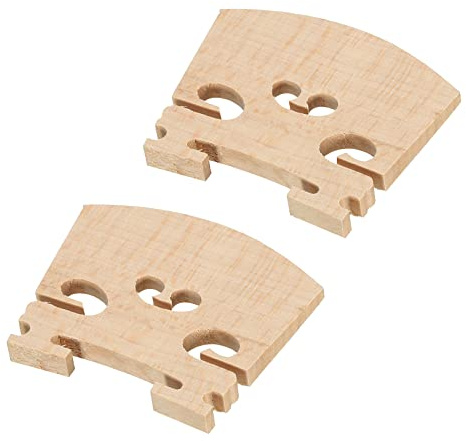 sourcing map 1/4 Violin Bridge Maple Wood Violin Parts for 1/4 Violin, Pack of 2