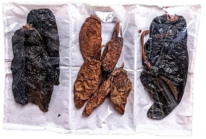 TriPack Chili Chipotle, Pasilla Flor och Chili Ancho, 100 g