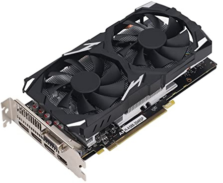Bewinner RX 580 8 GB GDDR5-Grafikkarte, 256-Bit-2048SP-Grafikkarte, 3 X DisplayPort, HDMI, DVI, 16 X PCI Express 3.0, DirectX 12-Grafikkarte für Desktop-Computer-Gaming-GPU