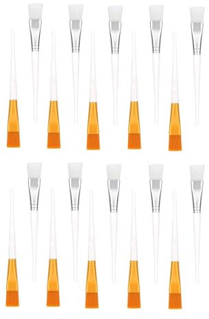 Changyeah 20 pennelli per maschera facciale pennelli per maschera facciale strumenti cosmetici con manico in plastica trasparente per crema maschera di fango