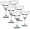 Queensway Home & Dining Clear Glass Tall Stemmed Margarita Cocktail Liquor Bourbon Bartender Glasses Set (6)