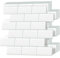 Tiwoos Thicker Crystal 3D Self Adhesive Wall Tiles, Metro Subway Peel and Stick Tile Splashback for Kitchen & Bathroom White, 10-Sheets