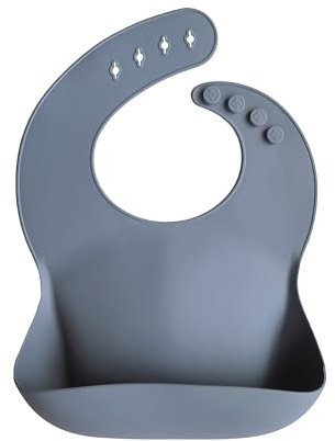 mushie Babero de Silicona para Bebés | Baberos de Alimentación con Bolsillo | Fáciles de Lavar | 4 Tamaños Ajustables | Sin BPA | Accesorio Durable para Niños Pequeños y Niñas | Tradewinds