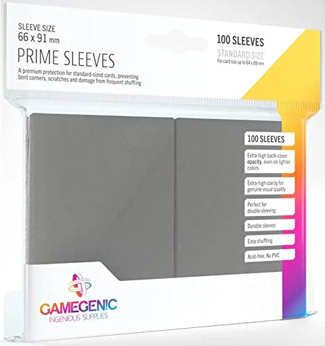 Gamegenic, Prime Sleeves Gray, Sleeve Color Code: Gray