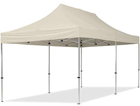 TOOLPORT Faltpavillon Faltzelt Pavillon 3x6m ohne Seitenteile 32mm Aluminium Partyzelt 700N Creme