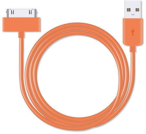 3 x 2 Meters Extra Long Orange 30 Pin USB Data Sync Charging Cable for Apple iPhone 4 4S 3G 3GS Apple iPad 1st 2nd 3rd Generation iPod 5th Generation Classic Nano 1st 3rd 3rd 4th 5th Generation Touch