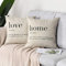 Artscope 2er Set Kissenbezug Love und Home Dekorative Kissenhülle Baumwolle Leinen Druckmuster Kissenbezüge Set Kissen Fall für Sofa Auto Schlafzimmer 18x18 Inch 45x45cm