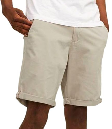 JACK & JONES Herren Chino Shorts Regular Fit 12165604,Crockery,L