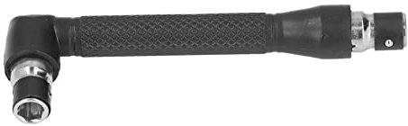 Llave de tubo en forma de L, doble cabeza, 90 grados, en forma de L, vástago hexagonal de 1/4 pulg., llave de tubo, adaptador de destornillador de ángulo recto