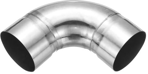 PATIKIL 89mm Codo de 90 Grados de Acero Inoxidable Conector de Tubería Adaptador de Ángulo Recto Curvado para Fontanería Tuberías de Agua Proyectos de Bricolaje Escape de Automóviles