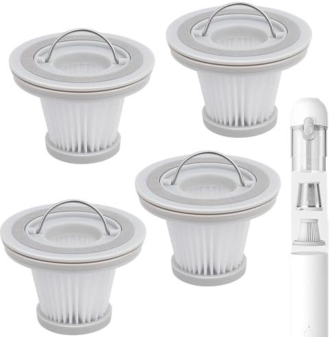 4 Stück Ersatz Hepa-Filter Ersatzteile,Hepa-Filter Staubsauger,Kabelloser Mi Mini-Sauger,Cleanmaxx Ersatzteile,Hepa-Filter,Für Xiao-mi Mijia Mini Handstaubsauger Ssxcq01xy,Waschbare Ersatzteile